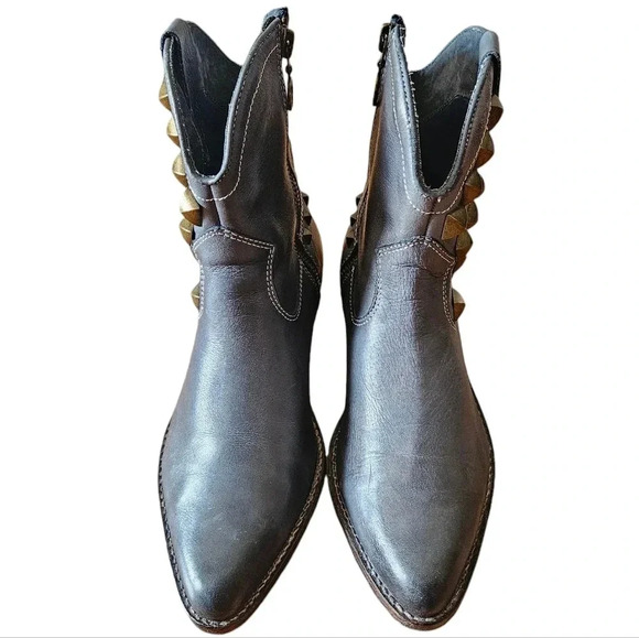 ZIGIny Shes Tuff Cookie Studded Boho Western  Cowboy Rodeo Ankle Boots Size 6. - Picture 3 of 13